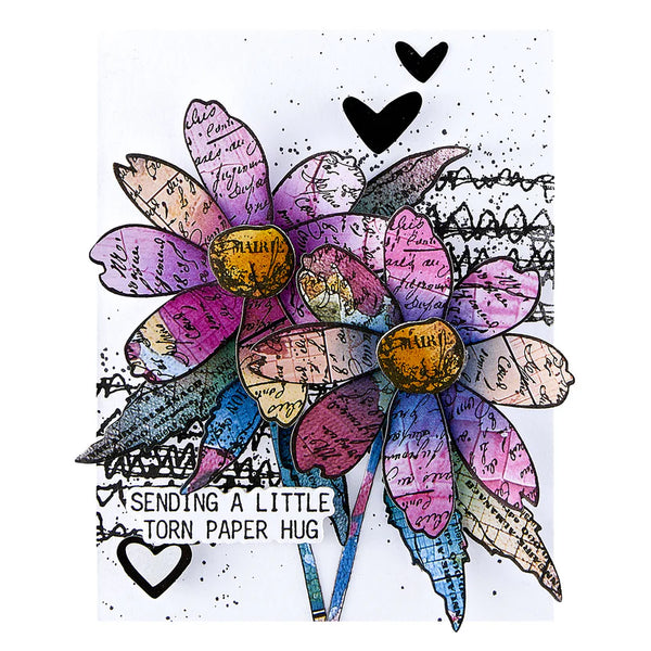 Sculpted Scripted Floral Stamp + Die Set
