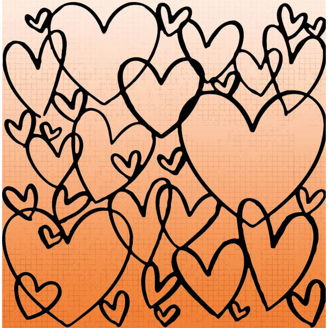 Grungy Hearts Stencil Mask | Grunge Collection