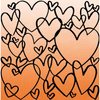 Grungy Hearts Stencil Mask | Grunge Collection