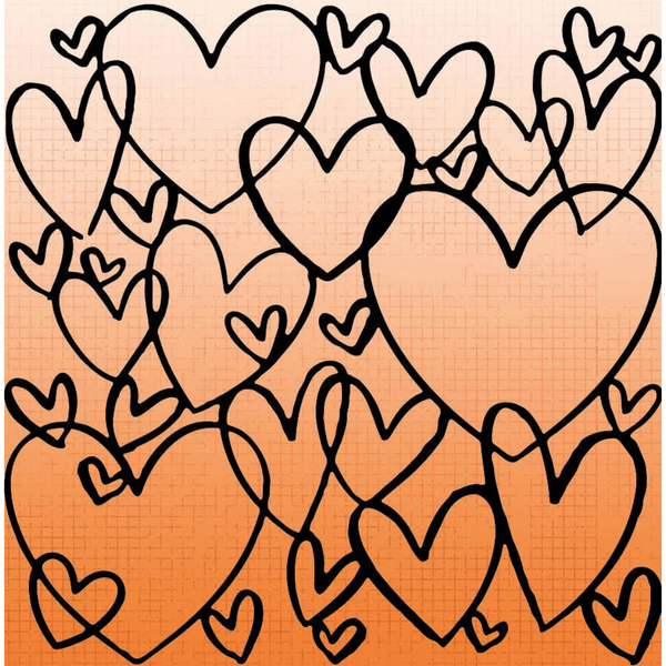 Grungy Hearts Stencil Mask | Grunge Collection