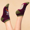 Damson Vintage Floral Trainer Socks