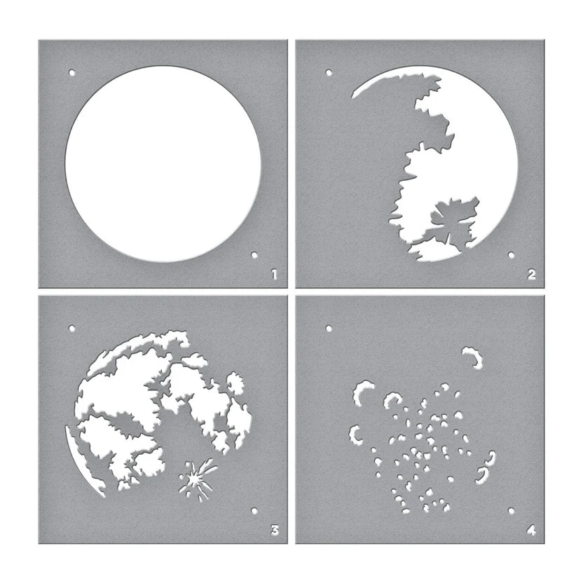 Layered Full Moon Stencil | Celestial Zodiacs