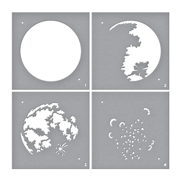 Layered Full Moon Stencil | Celestial Zodiacs