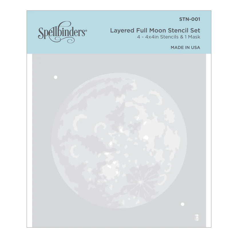 Layered Full Moon Stencil | Celestial Zodiacs