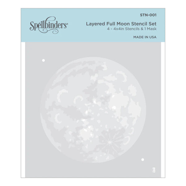 Layered Full Moon Stencil | Celestial Zodiacs