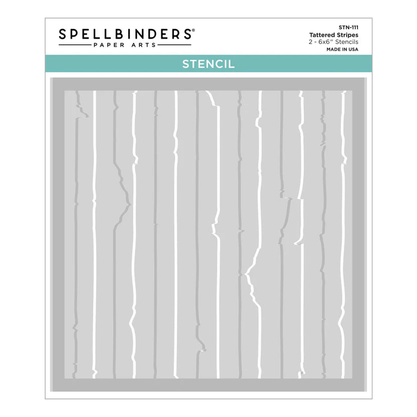 Tattered Stripes 6x6 Layering Stencil | Beautifully Imperfect