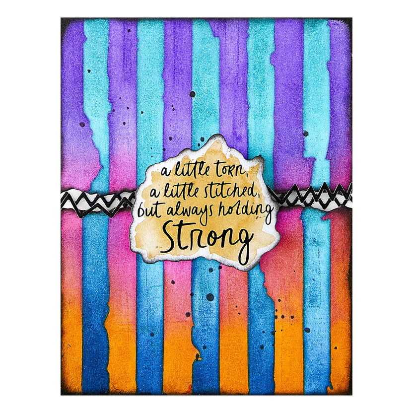 Tattered Stripes 6x6 Layering Stencil | Beautifully Imperfect
