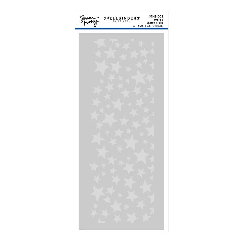 Starry Night 3D Emboss & Cut Folder + Stencil Bundle | Simon Hurley