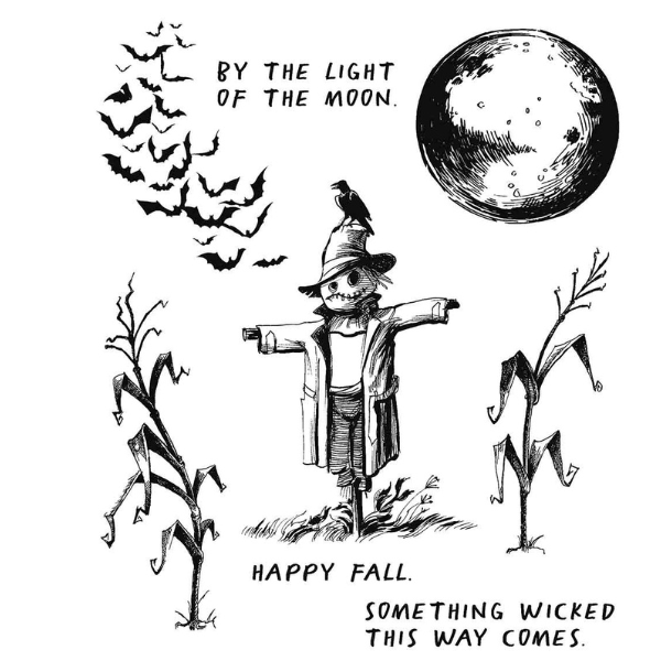 Scarecrow Cling Stamp Set {Halloween} | Tim Holtz