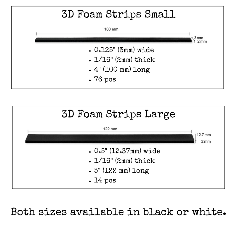 3D Foam Strips Varieties