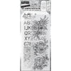 Floral Outlines + Schoolhouse/Dot Fade Stamp + Stencil Set No. 38 | Tim Holtz