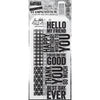 Bold Sayings + Grid Dot/Diamonds Stamp + Stencil Set No. 40 | Tim Holtz