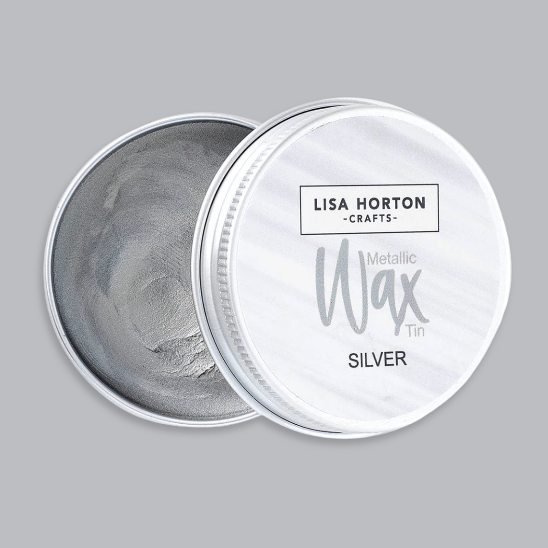 Silver Metallic Wax Tin