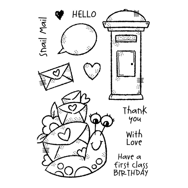 Snail Mail 4x6 Clear Stamp Set | Francoise Read