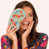 Sparkling Seahorse Lavender-Infused Eye Mask in Aqua