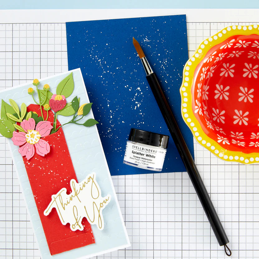 Splatter White Opaque Watercolor