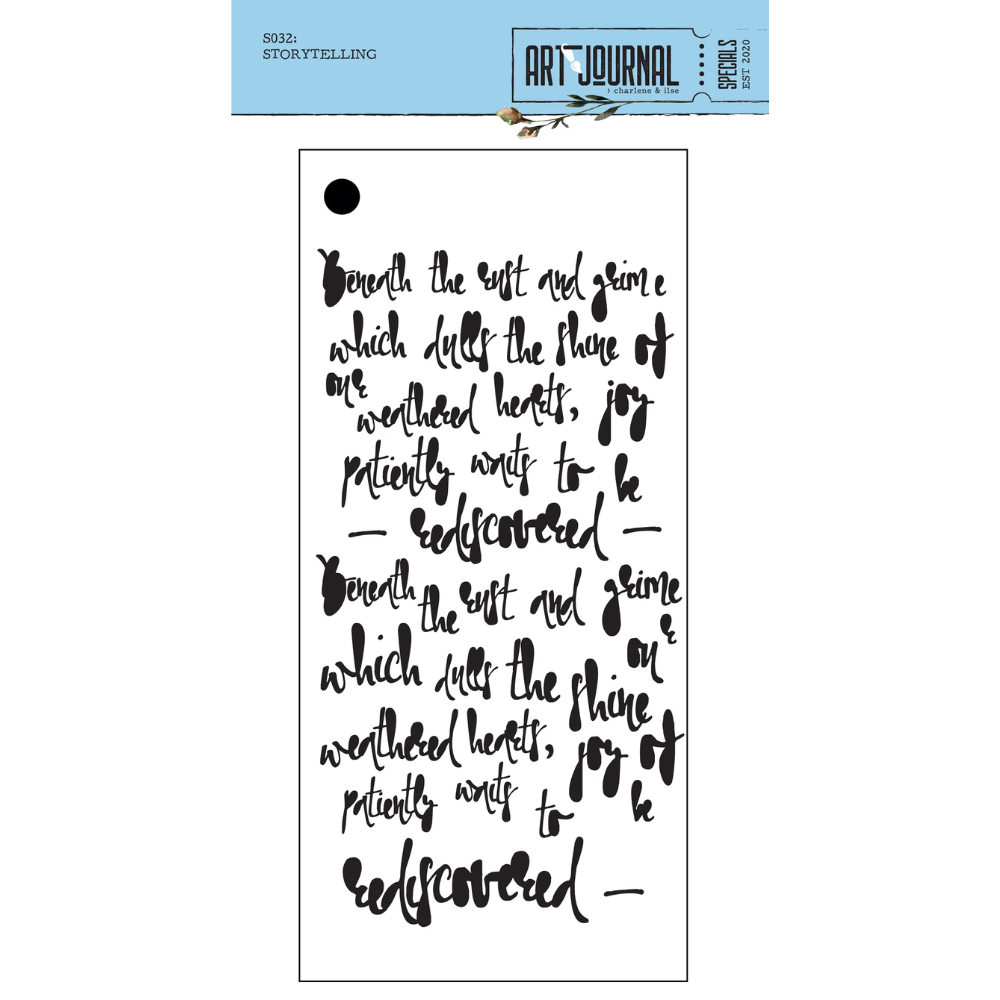 Story Telling Journal Stencil | A5 Slim (4.3” x 8.7”)