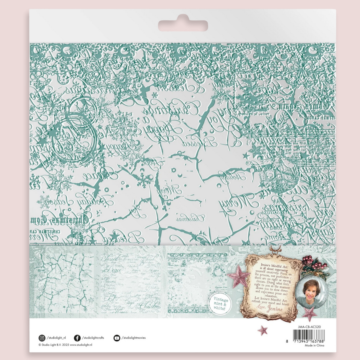 {coming soon!} Christmas Blush 8x8 White & Vintage Mint Acetate Sheets