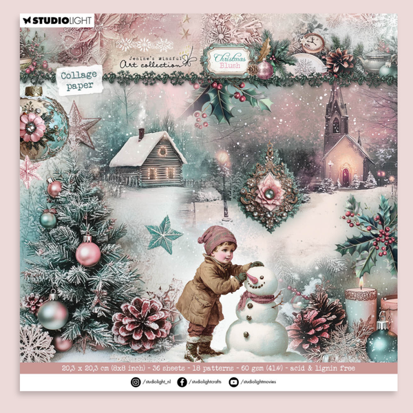 {coming soon!} Christmas Blush Collage 8x8 Paper Pad & Elements