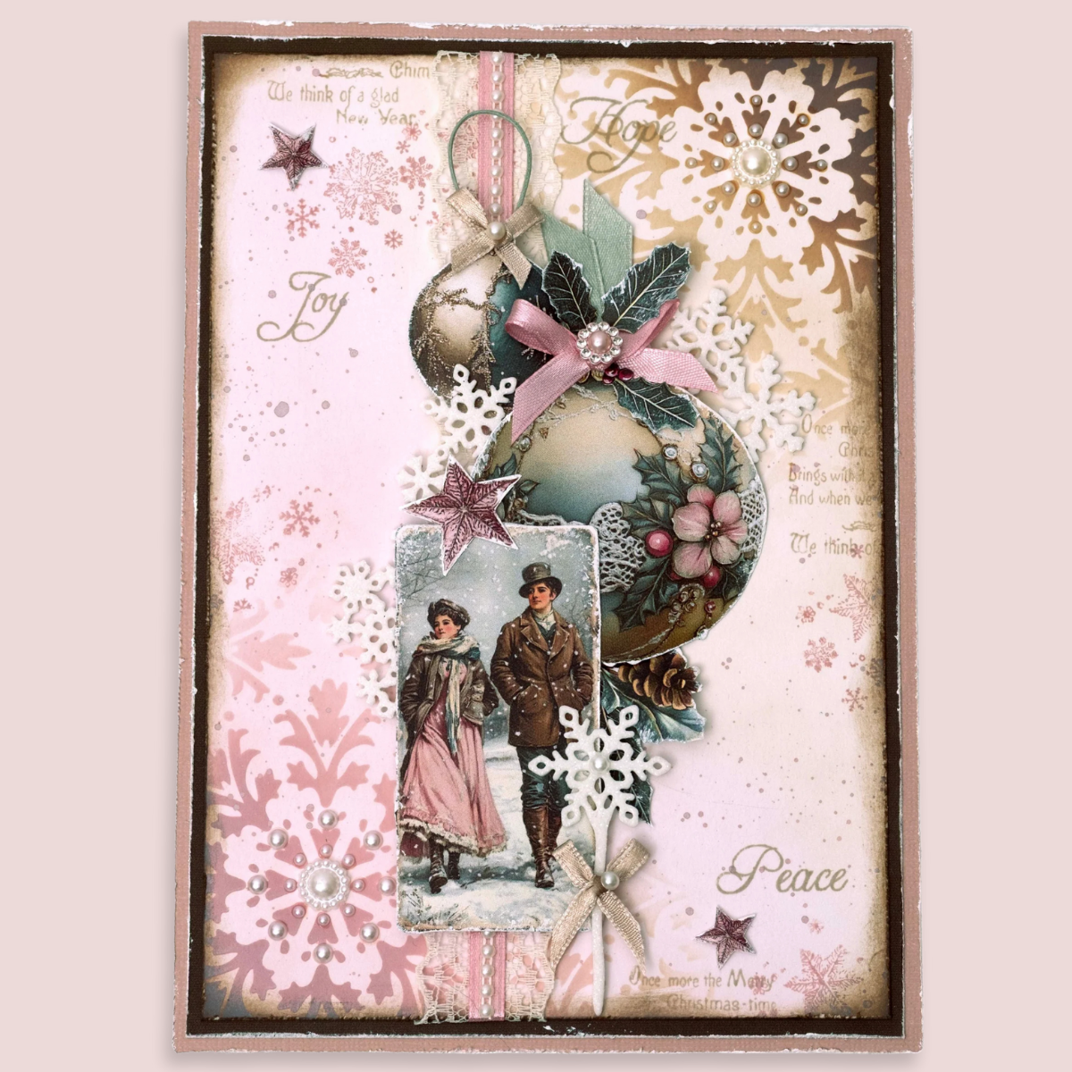 {coming soon!} Festive Damask Stencil Mask | Christmas Blush