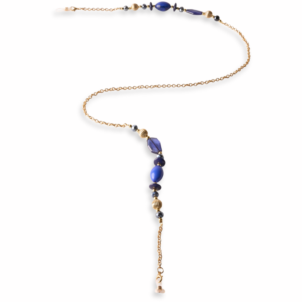 Bold Blue Beads Sunglasses Chain