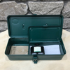 {back soon!} Antique Green T-190 Steel Stackable Storage Box