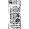 Noble Gent + Halftone/Digits Stamp + Stencil Set No. 18 | Tim Holtz