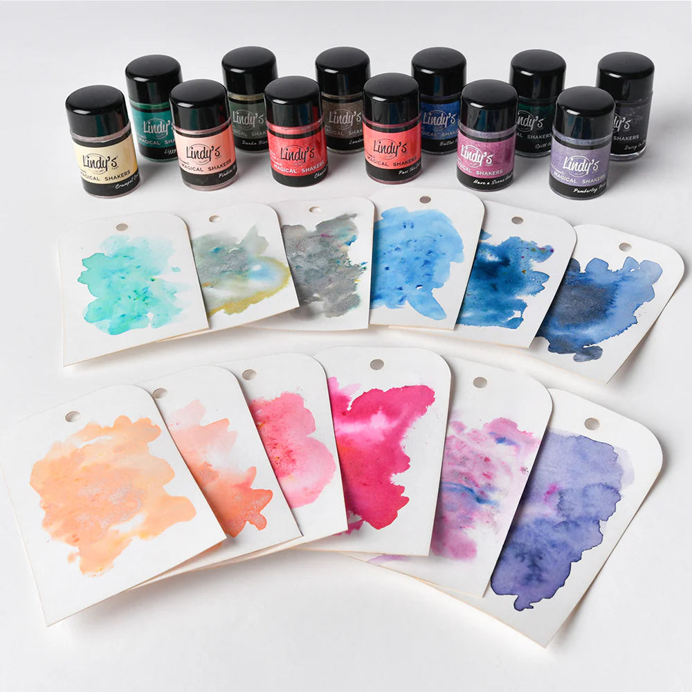 Lindy's Stamp Gang Magical Shakers - Tea and Crumpets Swatches