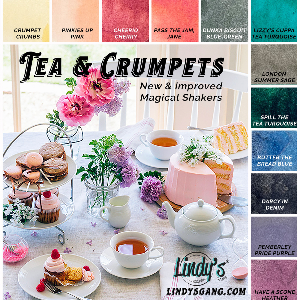 Lindy's Stamp Gang Magical Shakers - Tea and Crumpets Collection