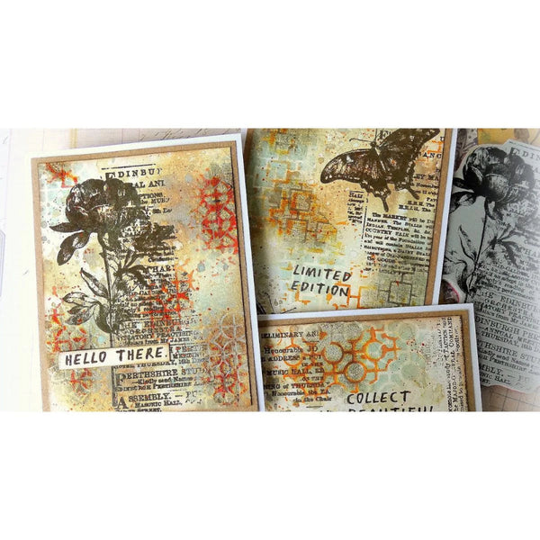 Botanic Collage + Plus/Focus Stamp + Stencil Set No. 60 | Tim Holtz