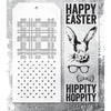 Hipster Bunny + Plaid/Polkadot Stamp + Stencil Set No. 64 {Easter} | Tim Holtz