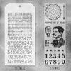 Noble Gent + Halftone/Digits Stamp + Stencil Set No. 18 | Tim Holtz