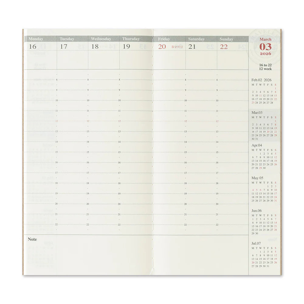 2026 Limited Edition Dated Weekly Calendar | Regular Size