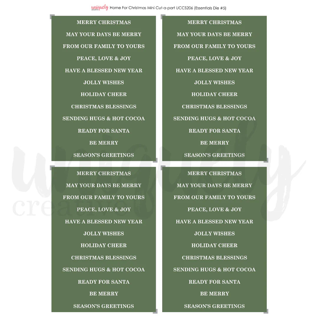 Home for Christmas Mini Cut-Apart Sheet
