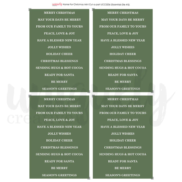 Home for Christmas Mini Cut-Apart Sheet