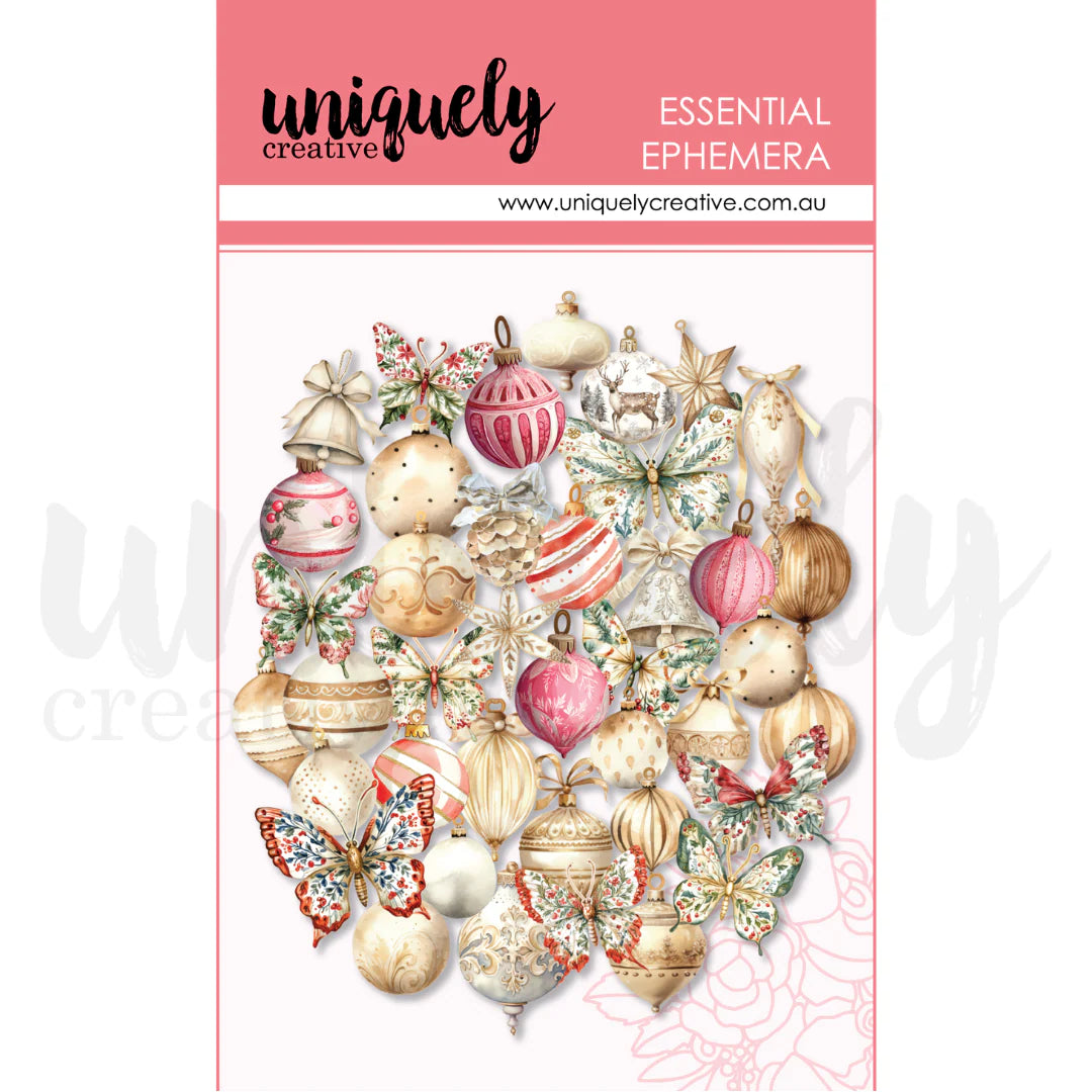 {coming soon!} Home for Christmas Baubles & Butterflies Ephemera