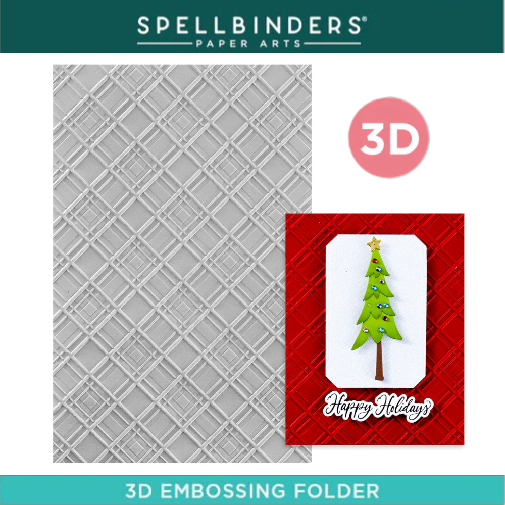 Argyle Plaid 3D Embossing Folder | Home for the Holidays