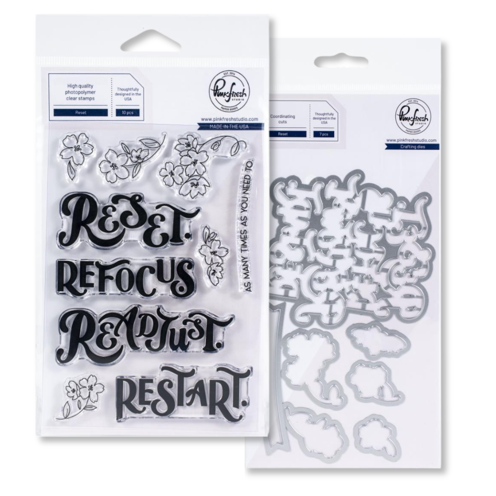 Reset 4x6 Clear Die + Stamp Set