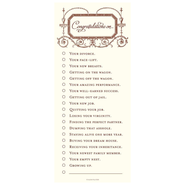 Congratulations Checklist Long Pad