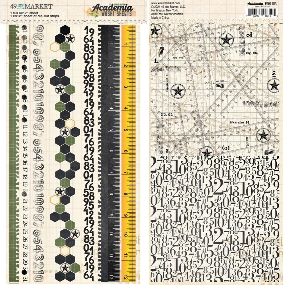 Academia Washi Tape Sheets {clearance}