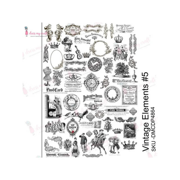 Vintage Elements No. 5 Transfer Sheet