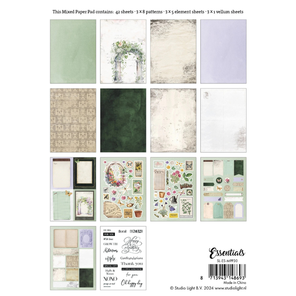 Vintage Spring Mixed Paper Pad | Essentials Collection