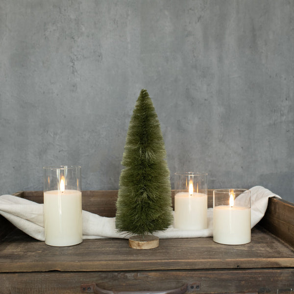 Moss Green 12" Bottle Brush Tree