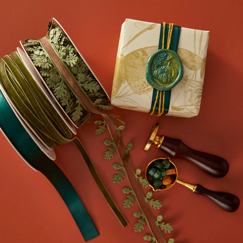 Pumpkin Trio 3D Wax Seal | Falling Leaves