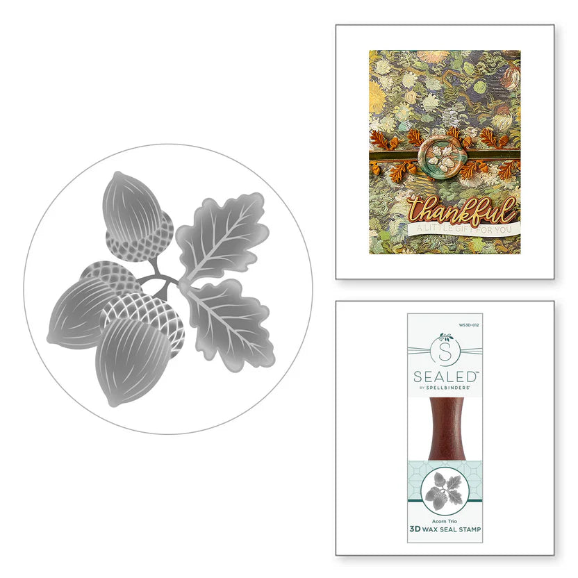 Acorn Trio 3D Wax Seal | Falling Leaves
