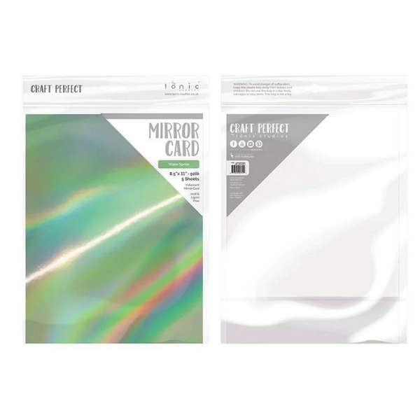 Water Sprite Iridescent Mirror Cardstock | 8.5x11 {5pk}