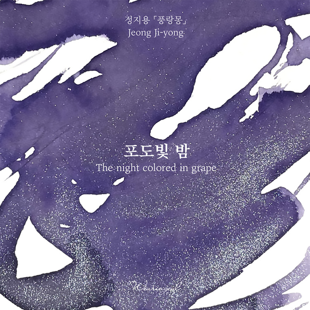 The Night Colored in Grape Fountain Pen Ink | Jung Ji Yong