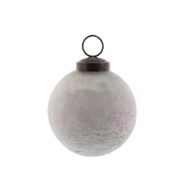 Ornements en verre dépoli | Ensemble de 6 | Couleurs assorties