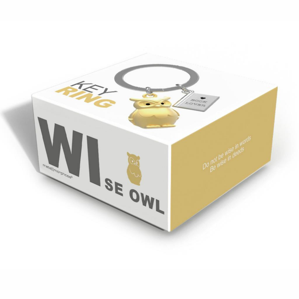 Wise Owl Metal Keychain