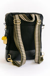 Corbin Signature Black Canvas + Leather Convertible Backpack